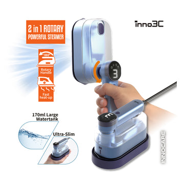 inno3C 2 in 1 Rotary Powerful Steamer i-HS1｜Portable Garment Steamer｜Fabric Steamer｜Handheld Steam Iron