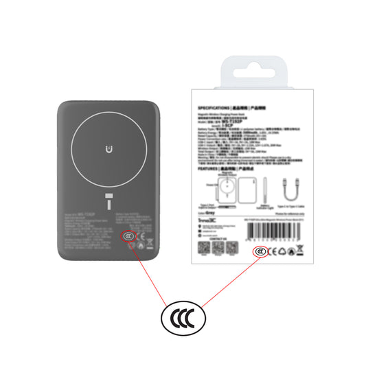 inno3C [ CCC 3C CE ]  Ultra Slim Magnetic Wireless Charging Power Bank 5000mAh WS-T192P