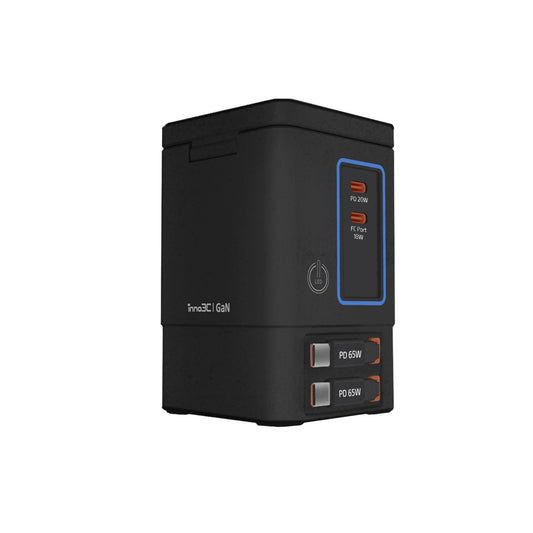 inno3C Qi2 GaN 6in1 Magnetic Wireless Fast Charging Dock Build-in Retractable Cable i-105C2