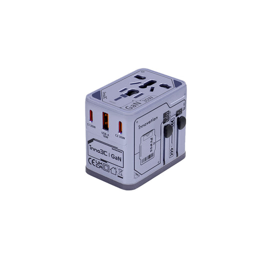 inno3C 30W GaN 3-Ports Universal Travel Adaptor i-30WC