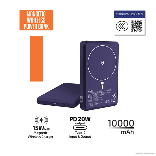 inno3C CCC Traceable QR Code 15W Magnetic Wireless Power Bank 10000mAh M7 ( Blue / Orange )︱Type-C PD3.0 20W Two-way Fast Charging Portable Charger