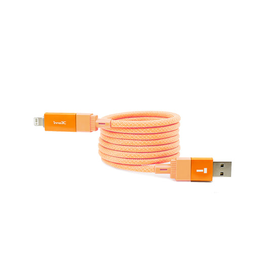 inno3C 240W 4 in 1 Magnetic Organized Cable i-4M240-12 ( Gray / Orange )