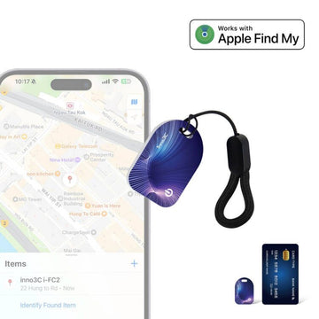 inno3C Find my Tracker i-FC2 | Rechargeable Locator Tracker work with Apple Find My App | Card Finder mini