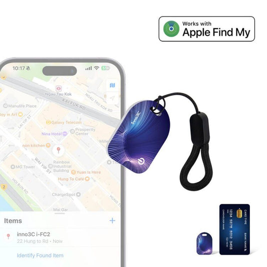 inno3C Find my Tracker i-FC2 | Rechargeable Locator Tracker work with Apple Find My App | Card Finder mini