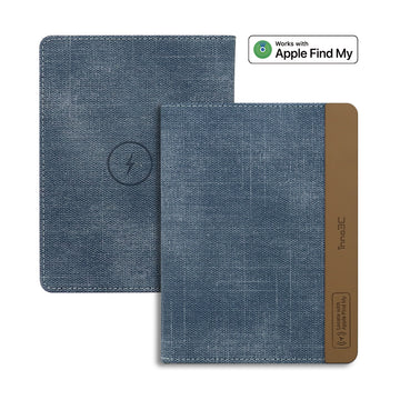 inno3C Passport Holder Tracker i-FP20 (Blue)｜Wireless Charging Built-in Rechargeable Battery Passport Finder Works with Apple Find My｜Passport Cover Tracker｜Passport Finder